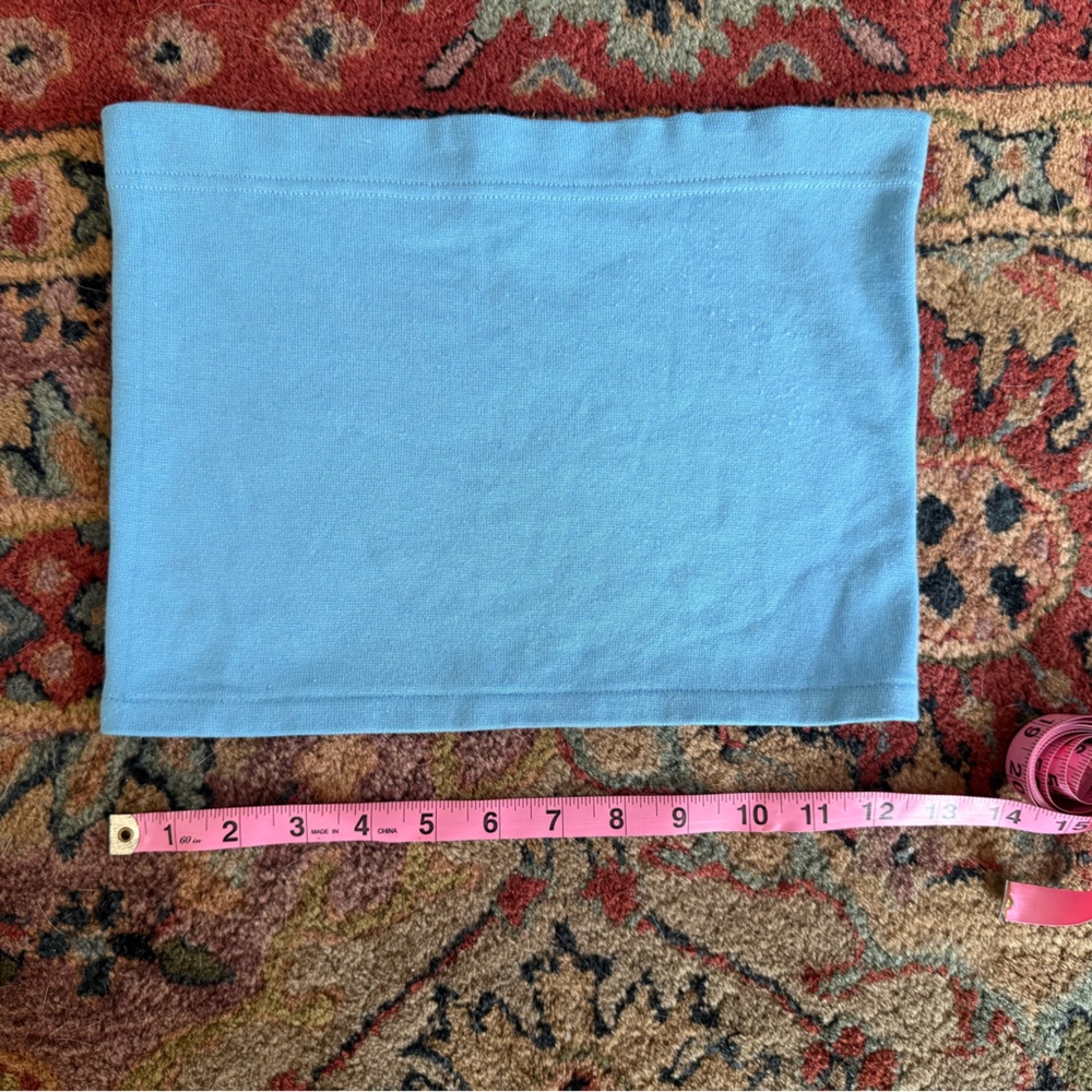 No Boundaries Y2K baby blue tube top